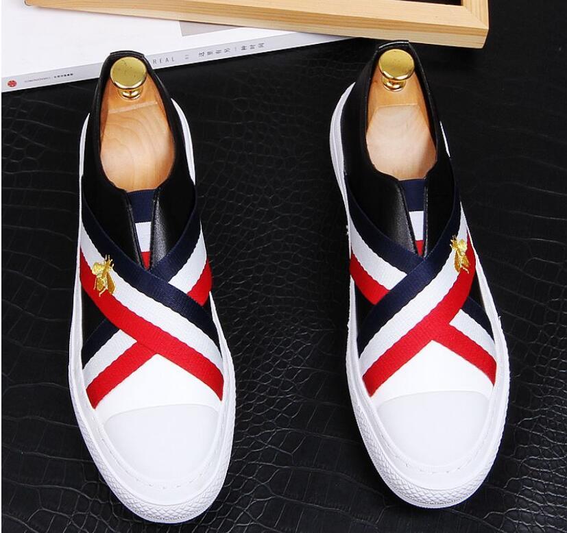 

Fashion Men High Top British Style Rrivet Causal Luxury Shoes Red Gold Black Bottom Unisex loafers. 38-43