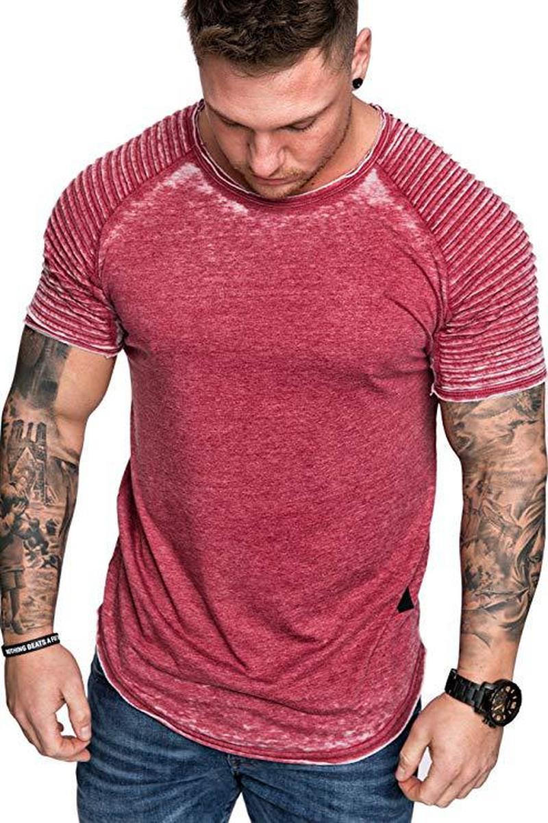 2020 Brand New Summer Men's Casual Wrinkle Pure Color for Male Casual Fashion Short-sleeved Tops, Dark gray
2020 Brand New Summer Men's Casual Wrinkle Pure Color for Male Casual Fashion Short-sleeved Tops, Dark gray