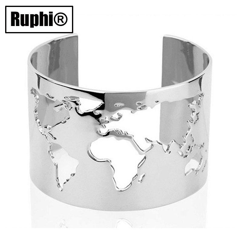 Bangle Titanium Steel Gold C Open Peace Travel Bracelet For Women Wide Rose Boho Lovers Jewelry