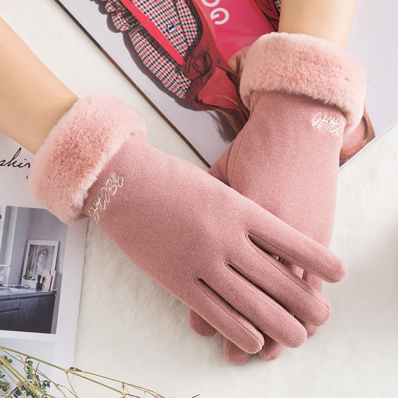 Women Touch Screen Suede Glove Winter Artificial Hair Wrist Mouth Gloves Thickening Warm Wool Fleece Mittens
Women Touch Screen Suede Glove Winter Artificial Hair Wrist Mouth Gloves Thickening Warm Wool Fleece Mittens