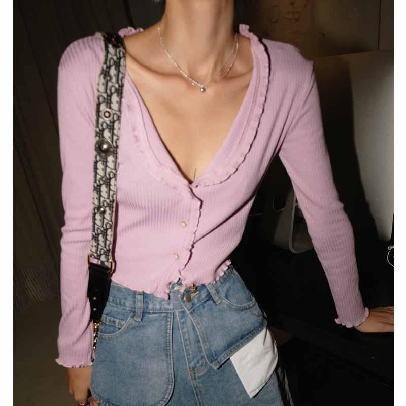 Spring Autumn New Women Cardigans 2020 Fashion Slim Ladies Knitted Sweater Long Sleeve V-Neck Buttons Ruffl Sweater, Black
Spring Autumn New Women Cardigans 2020 Fashion Slim Ladies Knitted Sweater Long Sleeve V-Neck Buttons Ruffl Sweater, Black