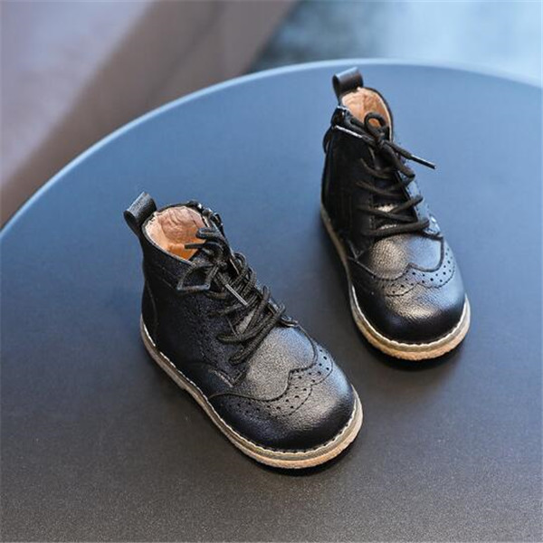 Childrens Martin boots spring autumn side zipper kids boys girls soft sole Casual shoes sneaker