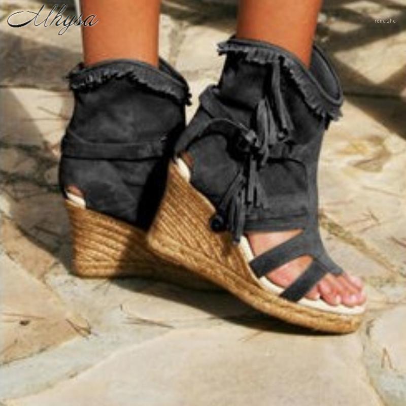 2020 Summer Women's Sandals Fashion Pull-on Mid-calf Boots Hasp Fringed Slope Heel Fish Mouth Suede Women's Boots Botas Mujer1, Black
2020 Summer Women's Sandals Fashion Pull-on Mid-calf Boots Hasp Fringed Slope Heel Fish Mouth Suede Women's Boots Botas Mujer1, Black