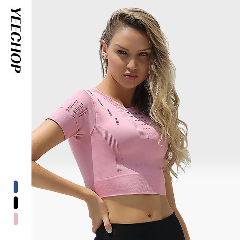 Yeechop Women Gym Vital Seamless Crop Top Stretchy Breathable Dry Quickly Tights Workout SportS Fitness Yoga T Shirt, Pink
Yeechop Women Gym Vital Seamless Crop Top Stretchy Breathable Dry Quickly Tights Workout SportS Fitness Yoga T Shirt, Pink