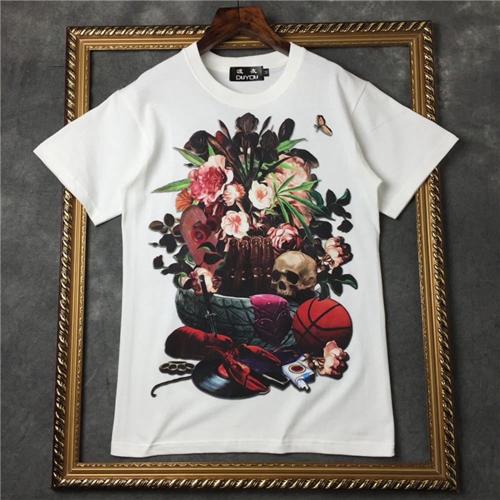 Skull Basketball Tire Print T-shirts Fashion Summer Hip Hop Casual Streetwear Tshirts Men Harajuku Short Sleeve Tops Male 9ca3, White
Skull Basketball Tire Print T-shirts Fashion Summer Hip Hop Casual Streetwear Tshirts Men Harajuku Short Sleeve Tops Male 9ca3, White
