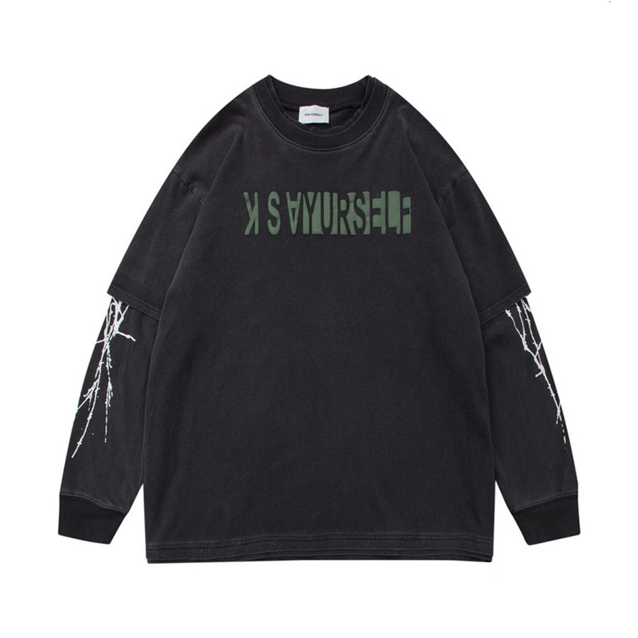 2021 New Foaming Printing Askyurself T-shirt Women Men Long Sleeve Mock Two-piece Vintage Top Tee 0hv1
2021 New Foaming Printing Askyurself T-shirt Women Men Long Sleeve Mock Two-piece Vintage Top Tee 0hv1