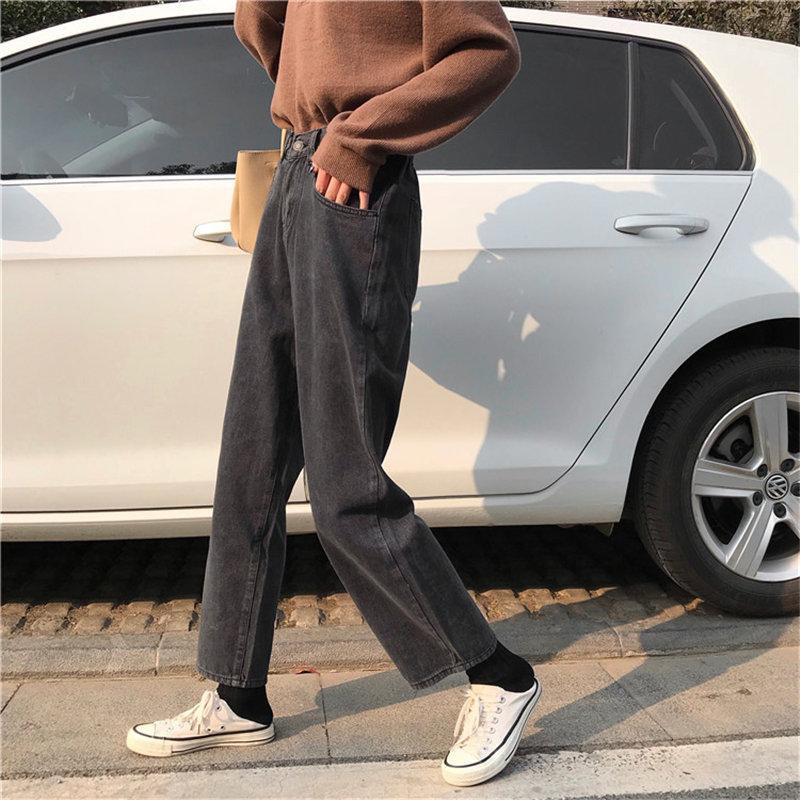 Straight Fresh Loose Semi-elastic Autumn 2020 Black All Match Women Female Plus Fashion High Waist Jeans Denim Trousers, Photo color
Straight Fresh Loose Semi-elastic Autumn 2020 Black All Match Women Female Plus Fashion High Waist Jeans Denim Trousers, Photo color