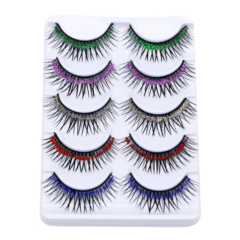 5 Pairs Colorful Long Thick Glitter Artificial Eyelashes Party Dance Makeup Tool False Eyelashes Performing Arts Stage Cosmetics
5 Pairs Colorful Long Thick Glitter Artificial Eyelashes Party Dance Makeup Tool False Eyelashes Performing Arts Stage Cosmetics