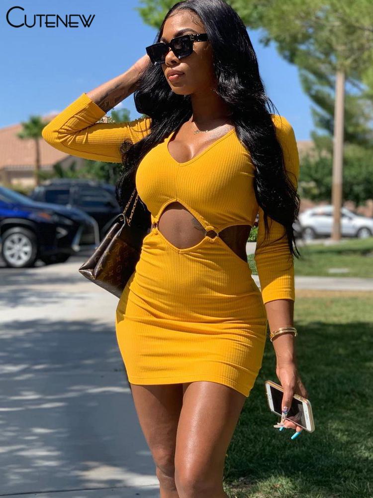 Casual Dresses Cute Solid Sexy Hollow Out V-Neck Bodycon Mini Women Fashion Knitted Long Sleeves Slim Stretchy Lady High Streetwear, Black;gray
Casual Dresses Cute Solid Sexy Hollow Out V-Neck Bodycon Mini Women Fashion Knitted Long Sleeves Slim Stretchy Lady High Streetwear, Black;gray