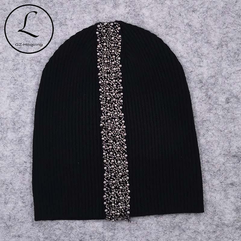 GZHilovingL New Spring Cotton Stretch Stripped Beanies Hats For Women Soft Wool Pearl Beads Strap Knitting Skullies Hat and Caps, Black a
GZHilovingL New Spring Cotton Stretch Stripped Beanies Hats For Women Soft Wool Pearl Beads Strap Knitting Skullies Hat and Caps, Black a
