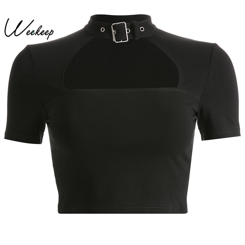 Weekeep Sexy Cropped Hollow Out t shirt Women Adjustable O-neck Short Sleeve t-shirt Summer Streetwear Tee Shirt Femme Tops Y200111, Black
Weekeep Sexy Cropped Hollow Out t shirt Women Adjustable O-neck Short Sleeve t-shirt Summer Streetwear Tee Shirt Femme Tops Y200111, Black