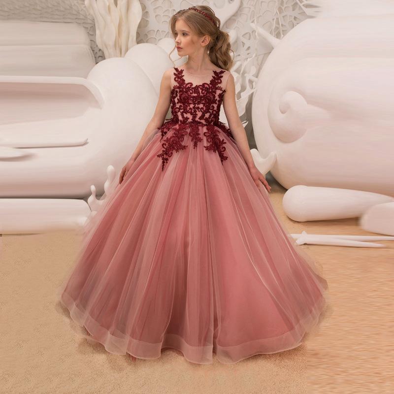 Girl's Dresses Kids For Girls Flower Girl Clothes Pageant Elegant Princess Embroidered Wedding Birthday Party Prom Gown Vestidos, Red;yellow
Girl's Dresses Kids For Girls Flower Girl Clothes Pageant Elegant Princess Embroidered Wedding Birthday Party Prom Gown Vestidos, Red;yellow