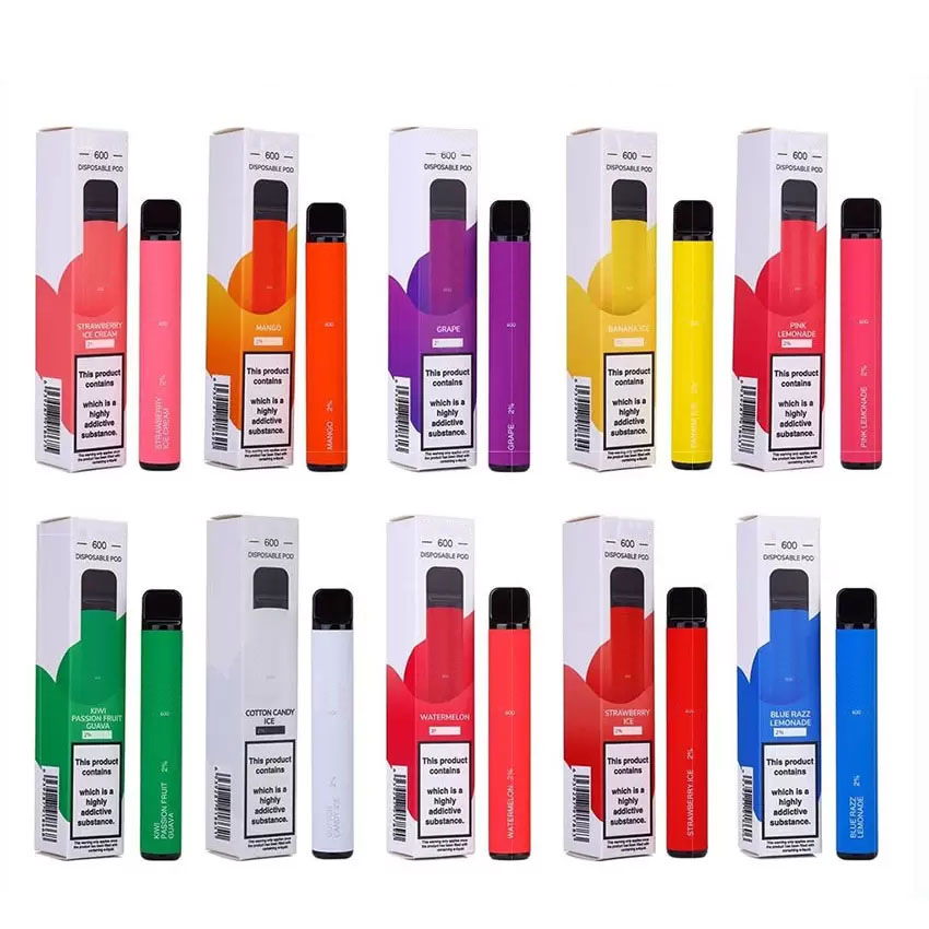 600 Puffs Disposable Vape 2% 20mg Pod Device 550mAh 3.2ml E Cigarettes 17 Flavors Vaporizers UK Europe
600 Puffs Disposable Vape 2% 20mg Pod Device 550mAh 3.2ml E Cigarettes 17 Flavors Vaporizers UK Europe