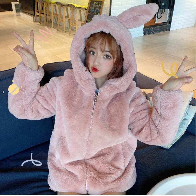 Women's Fur & Faux Japanese Jacket Women Harajuku Warm Hoodies Teddy Coat Coats Soft Girl Streetwear Korean Hooded Outwear BF Windbreaker, White
Women's Fur & Faux Japanese Jacket Women Harajuku Warm Hoodies Teddy Coat Coats Soft Girl Streetwear Korean Hooded Outwear BF Windbreaker, White
