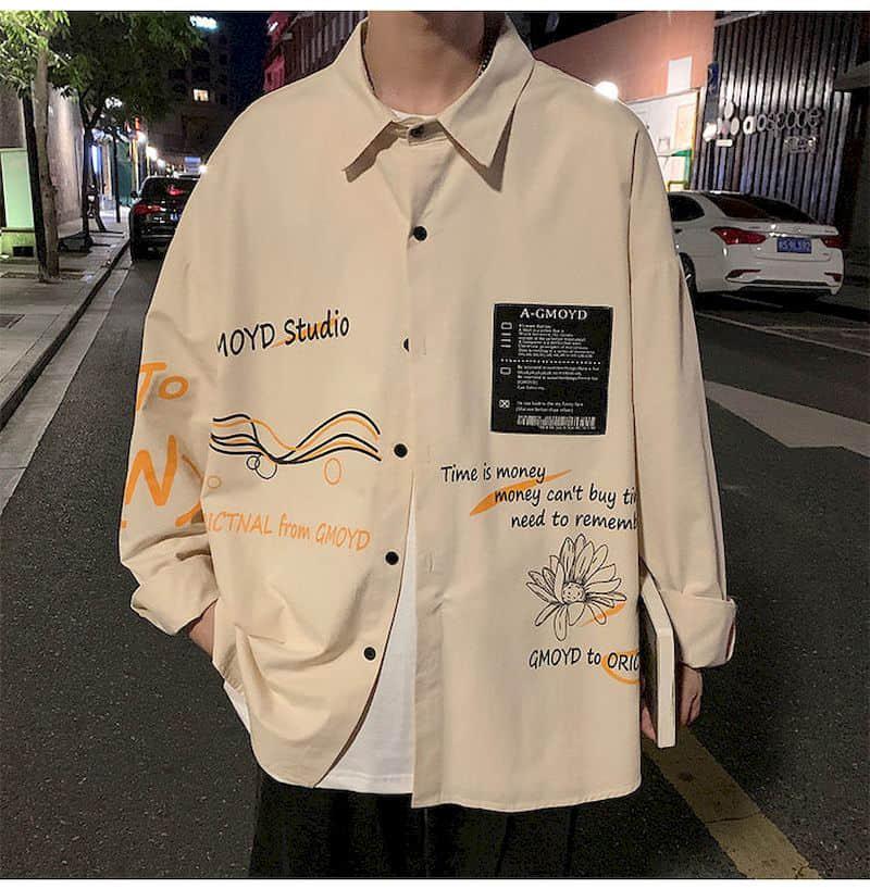 Blouse Men Vintage Shirt Couple Autumn Jacket Male Korean Trend Harajuku Long-sleeved Shirt Casual Japanese Trendye Handsome, Beige
Blouse Men Vintage Shirt Couple Autumn Jacket Male Korean Trend Harajuku Long-sleeved Shirt Casual Japanese Trendye Handsome, Beige