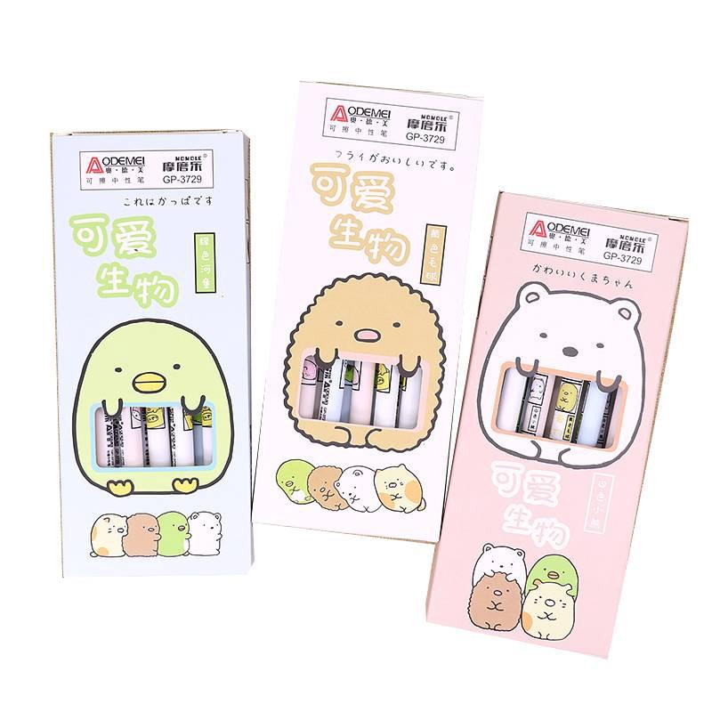 3Pcs San-X SUMIKKO GURASHI Cute animal 0.5 Black Blue ink Neutral Erasable Pen Kawaii Gel Pen School Office kids stationery gift
3Pcs San-X SUMIKKO GURASHI Cute animal 0.5 Black Blue ink Neutral Erasable Pen Kawaii Gel Pen School Office kids stationery gift