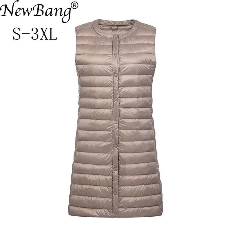 NewBang Brand Women's Long Vest Ultra Light Down Vests Women Female Down Coat Long Slim Sleeveless Without Collar Jacket 201031, Pink
NewBang Brand Women's Long Vest Ultra Light Down Vests Women Female Down Coat Long Slim Sleeveless Without Collar Jacket 201031, Pink