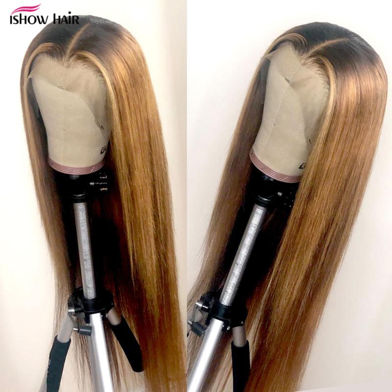 Ishow Highlight Lacefront Wig Human Hair For Women Straight Mongolian Remy Highlight Ombre 27 brown Frontal Wig pre plucked, As pic
Ishow Highlight Lacefront Wig Human Hair For Women Straight Mongolian Remy Highlight Ombre 27 brown Frontal Wig pre plucked, As pic