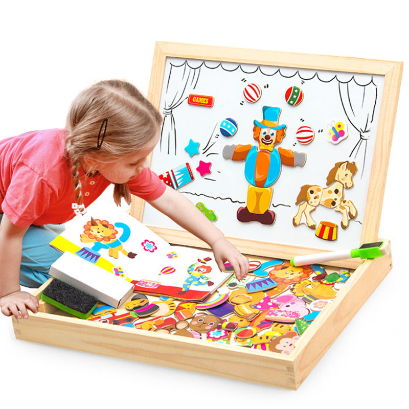 100+Pcs Wooden Multifunction Children Animal Puzzle Writing Magnetic Drawing Board Blackboard Learning Education Toys For Kids
100+Pcs Wooden Multifunction Children Animal Puzzle Writing Magnetic Drawing Board Blackboard Learning Education Toys For Kids