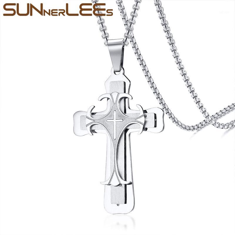 SUNNERLEES 316L Stainless Steel Jesus Christ Cross Pendant Necklace Beads Link Chain Silver Gold Black Men Boys Gift PN-0971
SUNNERLEES 316L Stainless Steel Jesus Christ Cross Pendant Necklace Beads Link Chain Silver Gold Black Men Boys Gift PN-0971