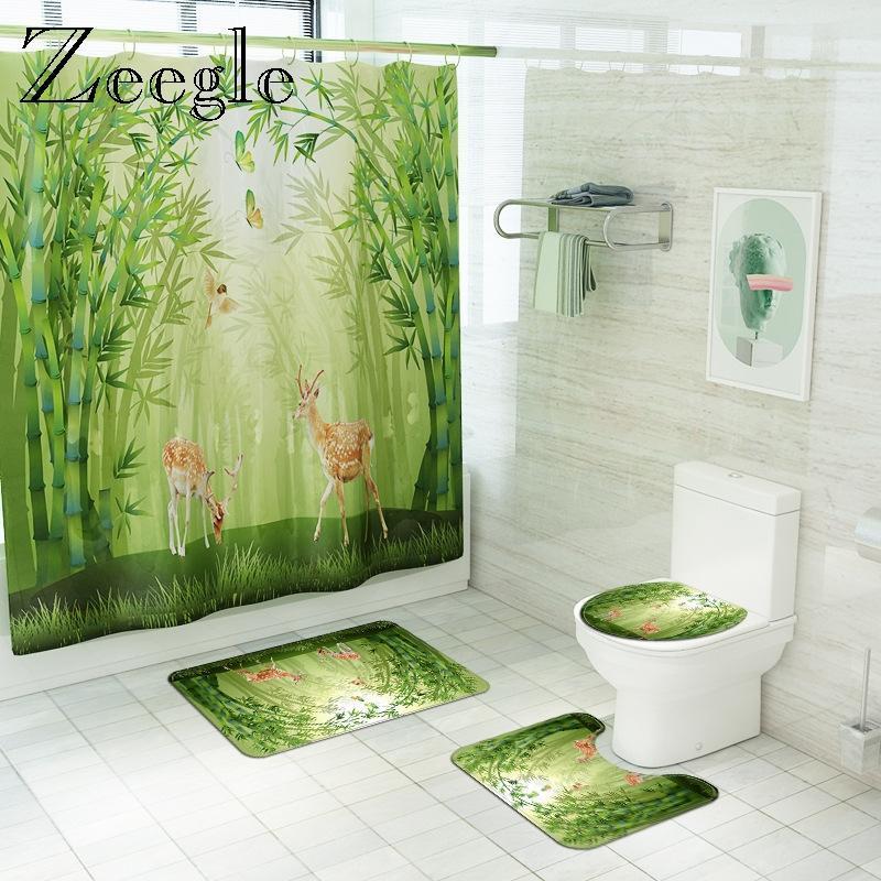 Bamboo Bath Mat and Shower Curtain Set Polyester Waterproof Bathroom Curtain Shower Floor Mat Toilet Foot Rugs1
Bamboo Bath Mat and Shower Curtain Set Polyester Waterproof Bathroom Curtain Shower Floor Mat Toilet Foot Rugs1