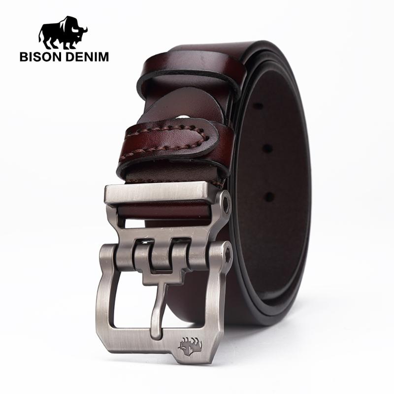 BISON DENIM genuine leather belt for men gift designer belts men's high quality Cowskin Personality buckle,Vintage jeans N71223, Black
BISON DENIM genuine leather belt for men gift designer belts men's high quality Cowskin Personality buckle,Vintage jeans N71223, Black