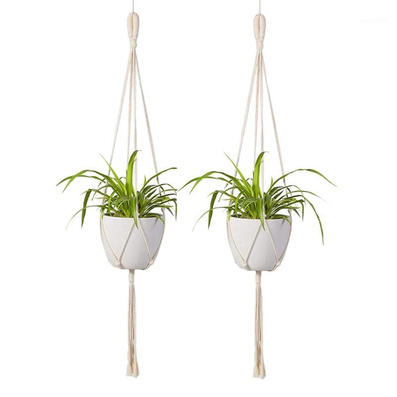 Macrame Plant Hanger 2Pcs Indoor Outdoor Wall Hanging Planter Basket - Cotton Rope Modern Boho Home Decor1
Macrame Plant Hanger 2Pcs Indoor Outdoor Wall Hanging Planter Basket - Cotton Rope Modern Boho Home Decor1