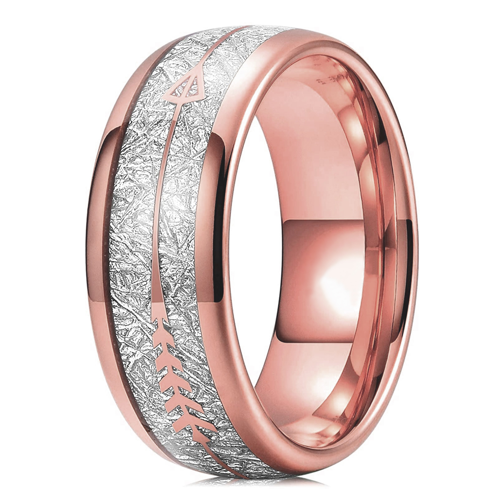 Fashion 8mm Rose Gold Arrow Tungsten Wedding Ring For Men Women Vintage Meteorite Pattern Engagement Steel Ring Men Wedding Band
Fashion 8mm Rose Gold Arrow Tungsten Wedding Ring For Men Women Vintage Meteorite Pattern Engagement Steel Ring Men Wedding Band