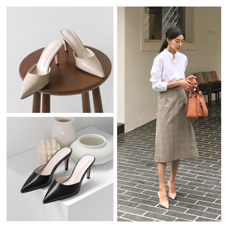 NEW 6CM/8CM PUMPS 2021 Open heel shoes fashion Korean slippers pointed nightclub high heels, Beige 8cm
NEW 6CM/8CM PUMPS 2021 Open heel shoes fashion Korean slippers pointed nightclub high heels, Beige 8cm