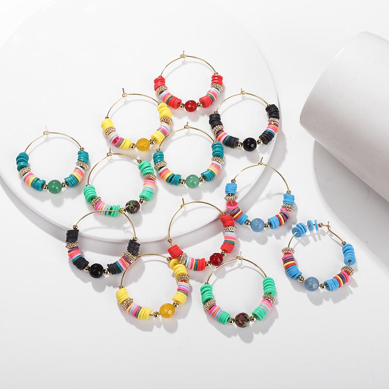 G.YCX Bohemian Multicolor Beads African Vinyl Heishi Earrings Acrylic Gold Round Circle Earrings Huggie Women Girls Beach Gifts
G.YCX Bohemian Multicolor Beads African Vinyl Heishi Earrings Acrylic Gold Round Circle Earrings Huggie Women Girls Beach Gifts