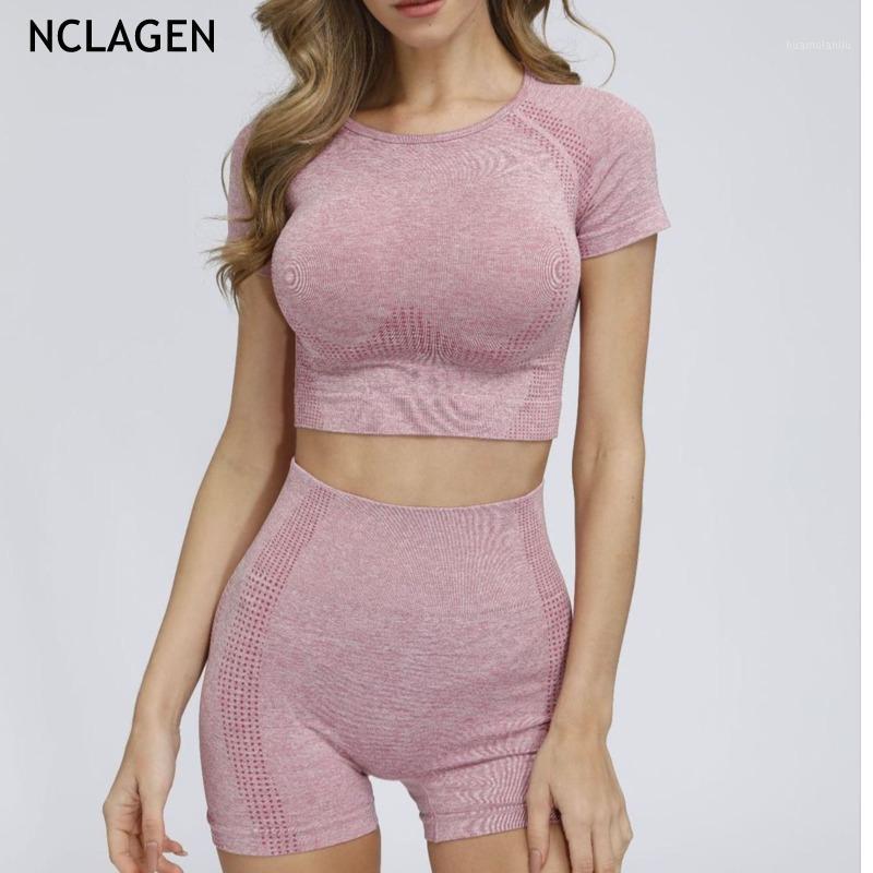 NCLAGEN Jacquard Seamless Yoga Suit Push-up Short Sleeve Gym High Waist Sport Workout Running Short High Impact Crop Top set1
NCLAGEN Jacquard Seamless Yoga Suit Push-up Short Sleeve Gym High Waist Sport Workout Running Short High Impact Crop Top set1