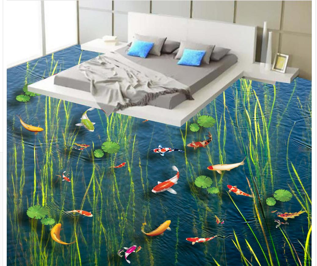 3d murals wallpaper for living room Carp lotus leaf seaweed water grass 3D floor tile floor painting, Green
3d murals wallpaper for living room Carp lotus leaf seaweed water grass 3D floor tile floor painting, Green