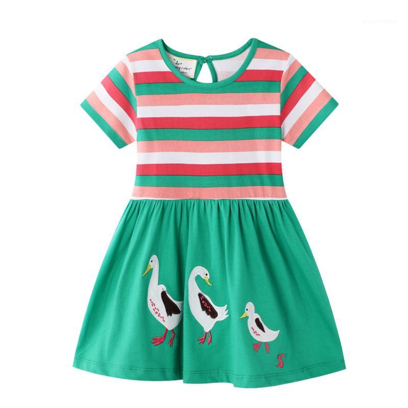 New Girls Crew Neck Dress Summer 2-8Years Casual Cottons cartoon ducks Kids Short Sleeve Clothing Dresses For Children1, Green
New Girls Crew Neck Dress Summer 2-8Years Casual Cottons cartoon ducks Kids Short Sleeve Clothing Dresses For Children1, Green