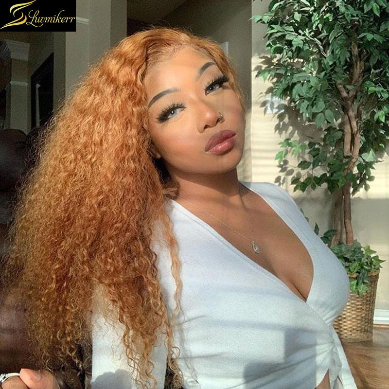 Colored Ginger Orange Water Wave Lace Frontal Wig Human Hair Brazilian HD Invisible Transparent Deep Curly T Part Wig For Women, As pic
Colored Ginger Orange Water Wave Lace Frontal Wig Human Hair Brazilian HD Invisible Transparent Deep Curly T Part Wig For Women, As pic