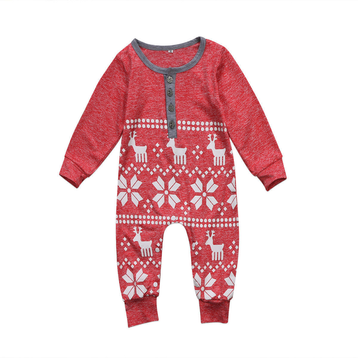OKLADY 2019 New Arrival XMAS Baby Kids Boy Girl Infant Romper Jumpsuit Playsuit Outfit Christmas Toddler Rompers Y1221