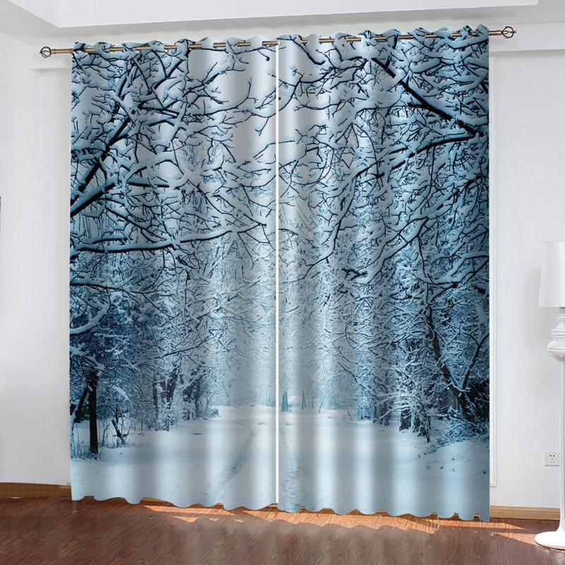 Luxury Blackout 3D Window Curtains For Living Room Bedroom white snow forest curtains Blackout curtain, As pic
Luxury Blackout 3D Window Curtains For Living Room Bedroom white snow forest curtains Blackout curtain, As pic