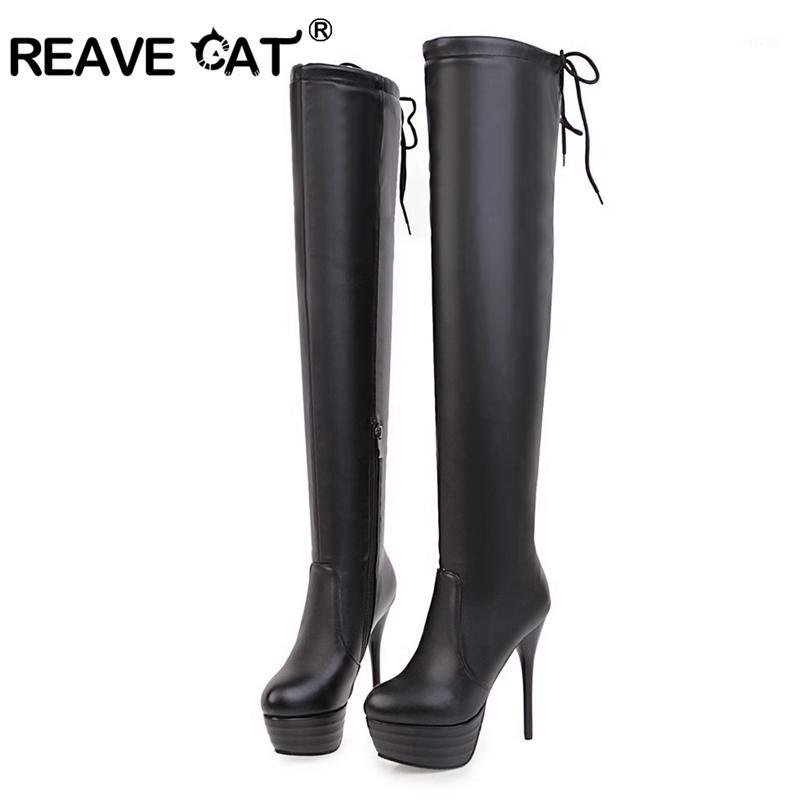 REAVE CAT Size 34-43 Women boot Over knee boots Zapatos femininos Pu Lace-up Shoes Women Zipper High heel Boots Platform A10321, White
REAVE CAT Size 34-43 Women boot Over knee boots Zapatos femininos Pu Lace-up Shoes Women Zipper High heel Boots Platform A10321, White