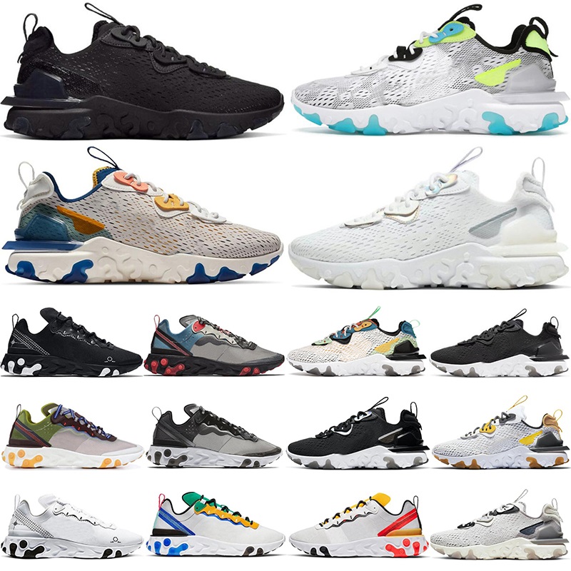 React Vision Running Shoes Element 55 87 Men Women Sports Sneakers Triple Black White Iridescent Vast Grey Honeycomb schematic Man Trainers, 20
React Vision Running Shoes Element 55 87 Men Women Sports Sneakers Triple Black White Iridescent Vast Grey Honeycomb schematic Man Trainers, 20