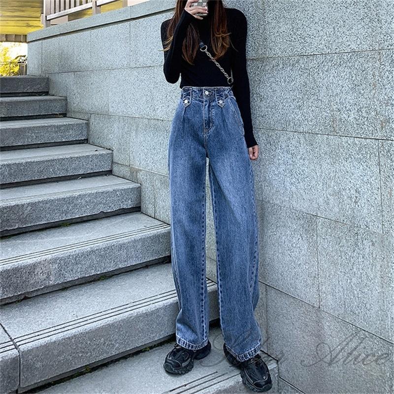Free shipping 2020 women' autumn new high-waist straight-leg jeans loose wide-leg casual pants, Vintage blue
Free shipping 2020 women' autumn new high-waist straight-leg jeans loose wide-leg casual pants, Vintage blue
