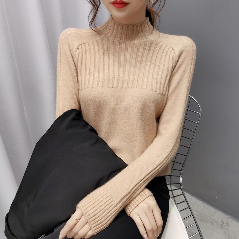 2021 Sweater Women Autumn Winter Half-Turtleneck Knitted Warm Pullover Female Loose Top Casual Solid Jumper, Beige
2021 Sweater Women Autumn Winter Half-Turtleneck Knitted Warm Pullover Female Loose Top Casual Solid Jumper, Beige