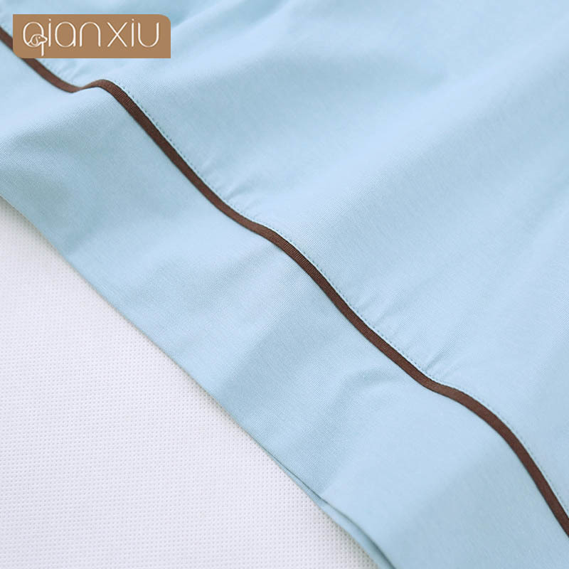 Spring Men Casual Pajama sets Male Bamboo Cotton Sleepwear suit Couples Long Sleeve t shirt & Pants Plus size Home pijamas 201109