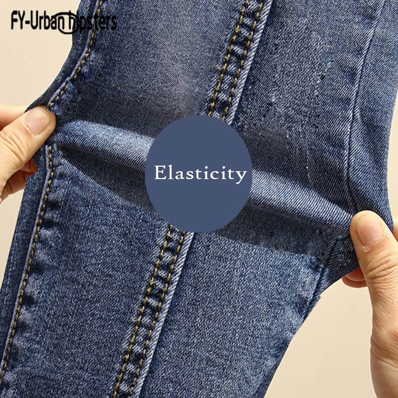 Mid waist Straight Jeans women Loose Washed Denim Pants Stitching Jeans Women AnkleLength Jeans Casual Nine split leg pants 201105