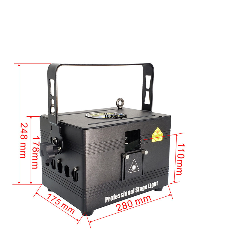 2 pieces advertising DMX beam laser RGB 2W full color mini animation laser rgb DJ club light