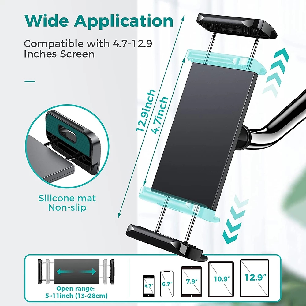 Mobile Phone Universal Holder Flexible Adjustable Phone Clip Lazy Home Bed Desktop Mount Folding tripod Anti-shake for 4.7-12.96 Inch Device stand vid
