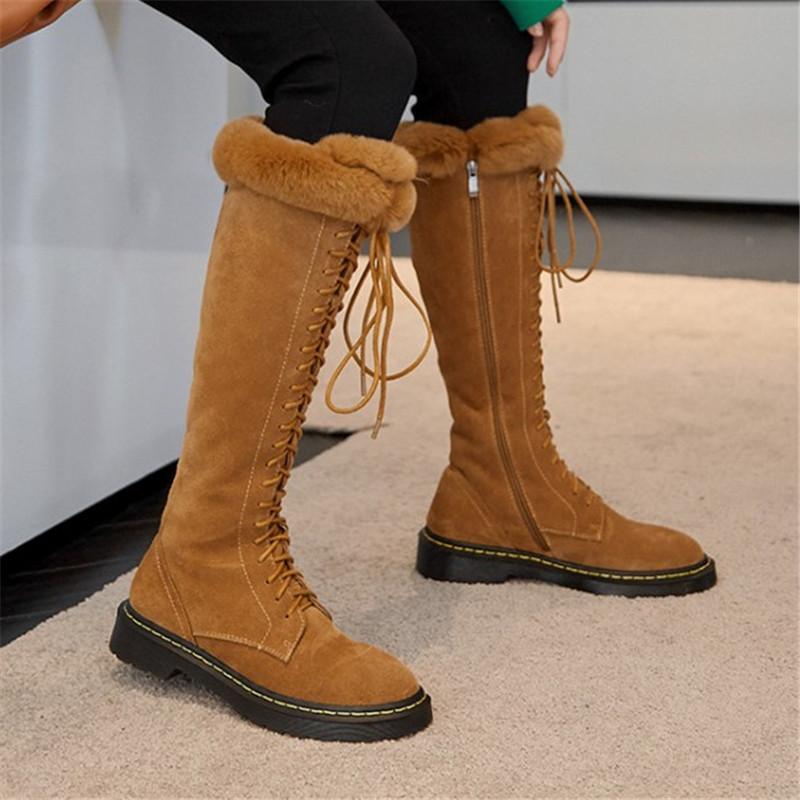 PXELENA Women Cow Suede Riding Knight Knee High Boots 2021 Winter Shoes Low Heels Lace Up Plush Winter Warm Real Fur Snow Boots, Black
PXELENA Women Cow Suede Riding Knight Knee High Boots 2021 Winter Shoes Low Heels Lace Up Plush Winter Warm Real Fur Snow Boots, Black
