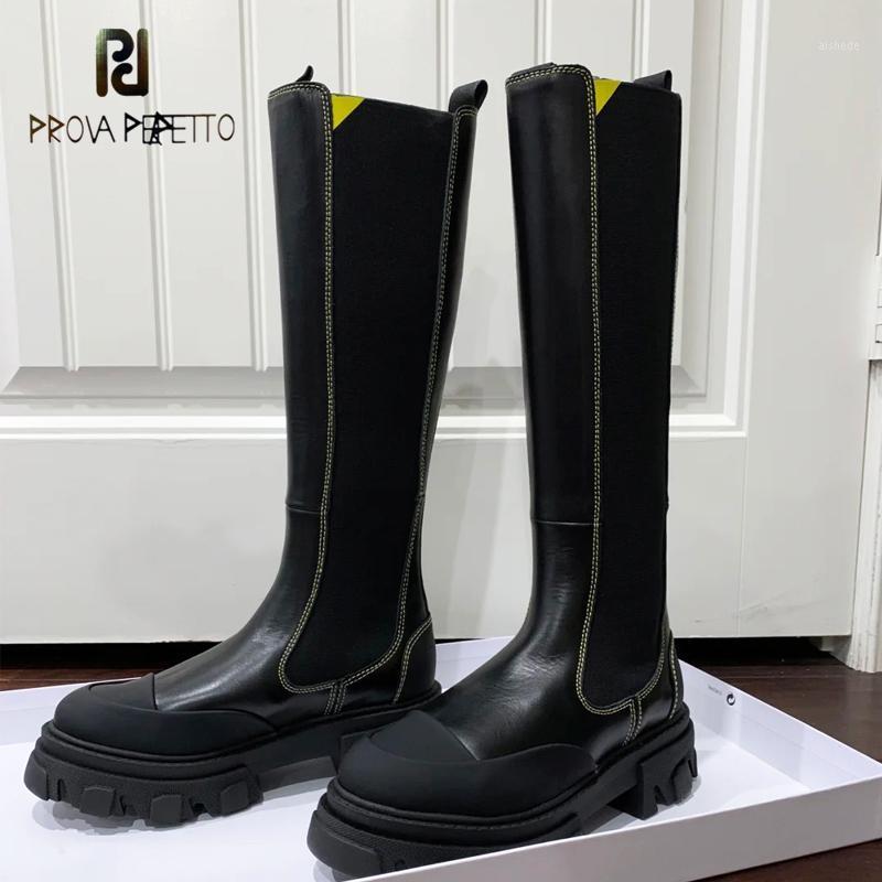 Autumn Winter New Thick-soled Boots Fashion Straight Knight High-tube Knee-high Boots Thin Microfiber Zapatos De Mujer1, Black leather in
Autumn Winter New Thick-soled Boots Fashion Straight Knight High-tube Knee-high Boots Thin Microfiber Zapatos De Mujer1, Black leather in