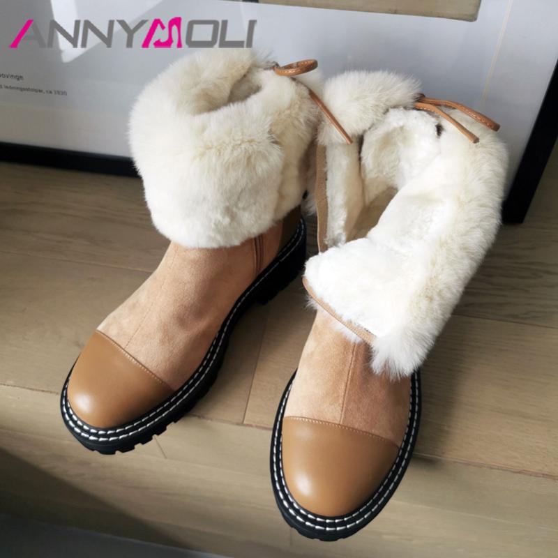 ANNYMOLI Women Fur Snow Boots Shoes Real Leather Platform Block Heels Short Boots Lace Up Zipper Mid Heel Warm Ankle Brown, Black
ANNYMOLI Women Fur Snow Boots Shoes Real Leather Platform Block Heels Short Boots Lace Up Zipper Mid Heel Warm Ankle Brown, Black