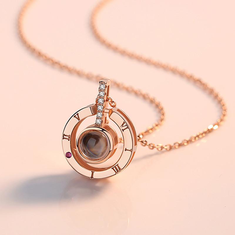 Creative Design Of Love Memory 100 Language I Love You Necklace Girlfriend Birthday Valentine Day Projection Pendant Necklace
Creative Design Of Love Memory 100 Language I Love You Necklace Girlfriend Birthday Valentine Day Projection Pendant Necklace