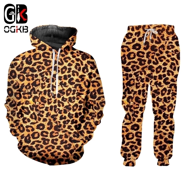 OGKB Selling Casual 2 Piece Suit New Animal 3D Printing Leopard Print Harajuku Hoodie And Jogging Pants Large Size Wholesale 201201, Ttsh02177
OGKB Selling Casual 2 Piece Suit New Animal 3D Printing Leopard Print Harajuku Hoodie And Jogging Pants Large Size Wholesale 201201, Ttsh02177