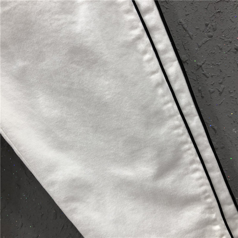 Spring Ankle-length Women Pants Plus Size Cotton Denim Loose Side stripe Harem Pants Elastic Waist Casual White Pants D329 201111